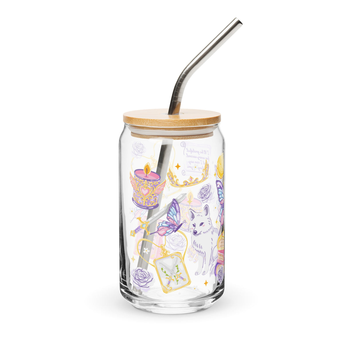 She's Moonlight — Romantasy Bookish Can Glass | 16oz Glass Cup - Spinsterly Co