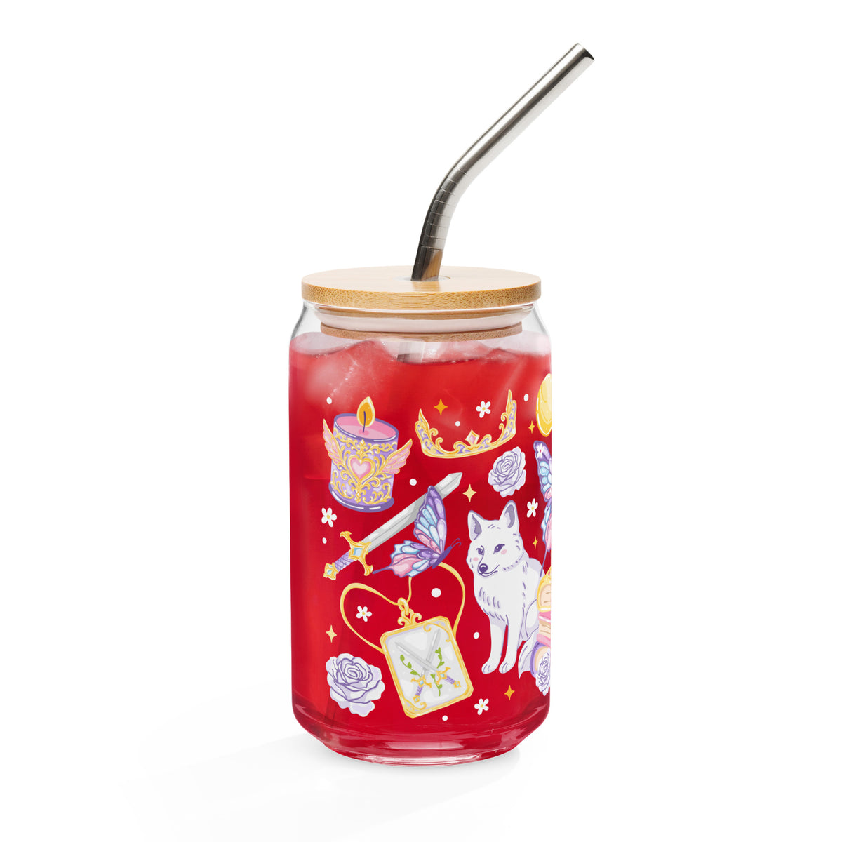 She's Moonlight — Romantasy Bookish Can Glass | 16oz Glass Cup - Spinsterly Co