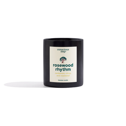Rosewood Rhythm — Beeswax Candle | Cardamom, Citrus & Rosewood | 12oz | Supports Forests - Spinsterly Co