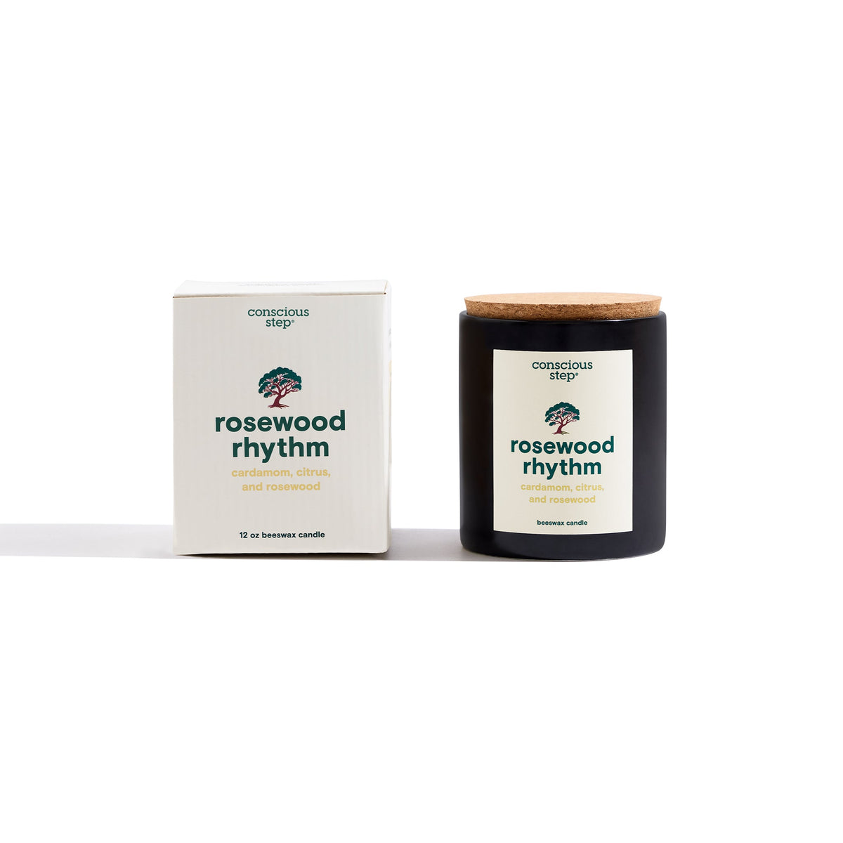 Rosewood Rhythm — Beeswax Candle | Cardamom, Citrus & Rosewood | 12oz | Supports Forests - Spinsterly Co