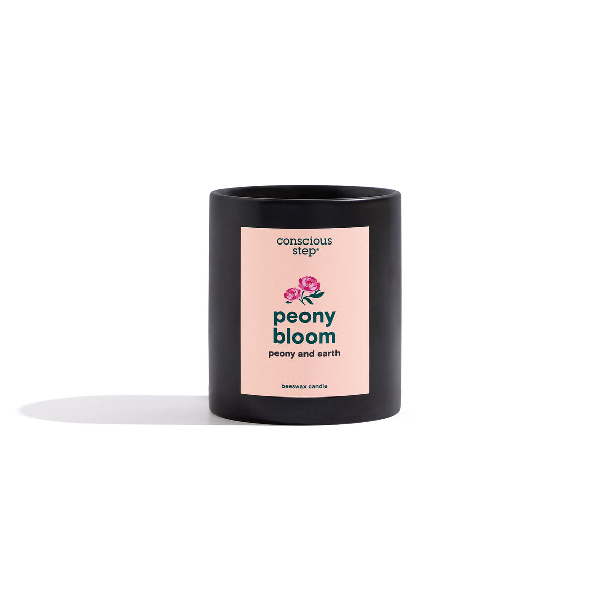 Peony Bloom — Beeswax Candle | Peony & Earth Scent | 12oz | Supports Pollinators - Spinsterly Co