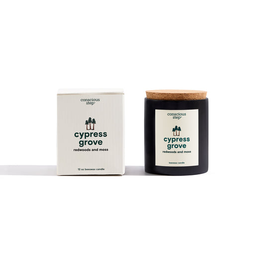 Cypress Grove — Beeswax Candle | Redwoods & Moss | 12oz | Supports National Parks - Spinsterly Co