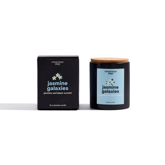 Jasmine Galaxies — Beeswax Candle | Jasmine & Black Currant | 12oz | Supports Space for Girls - Spinsterly Co