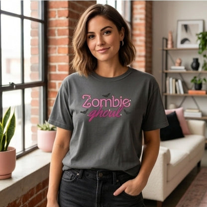 Zombie Ghoul Garment-Dyed Heavyweight T-Shirt | Halloween Spooky Season Tee | Spinsterly Co - Spinsterly Co