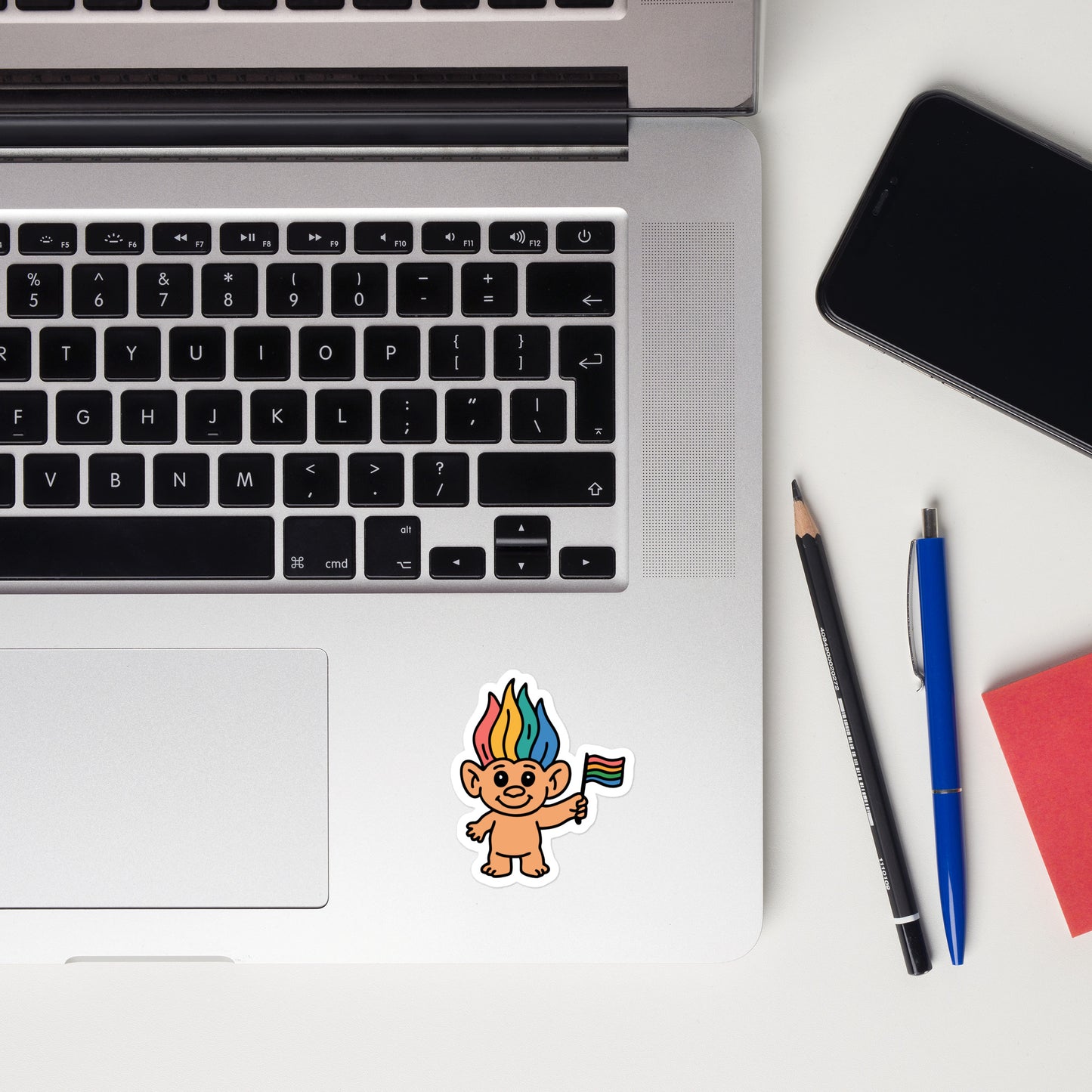 90s Pride Troll Doll Sticker | Die-Cut Vinyl Sticker