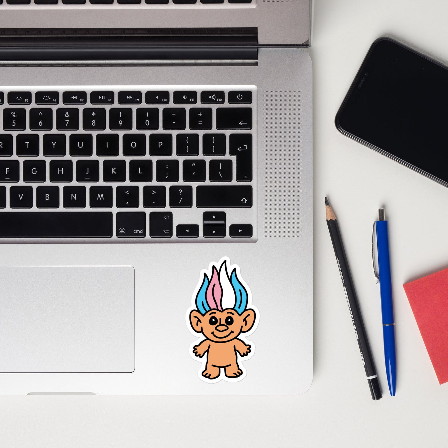 90s Pride Troll Doll Sticker | Die-Cut Vinyl Sticker