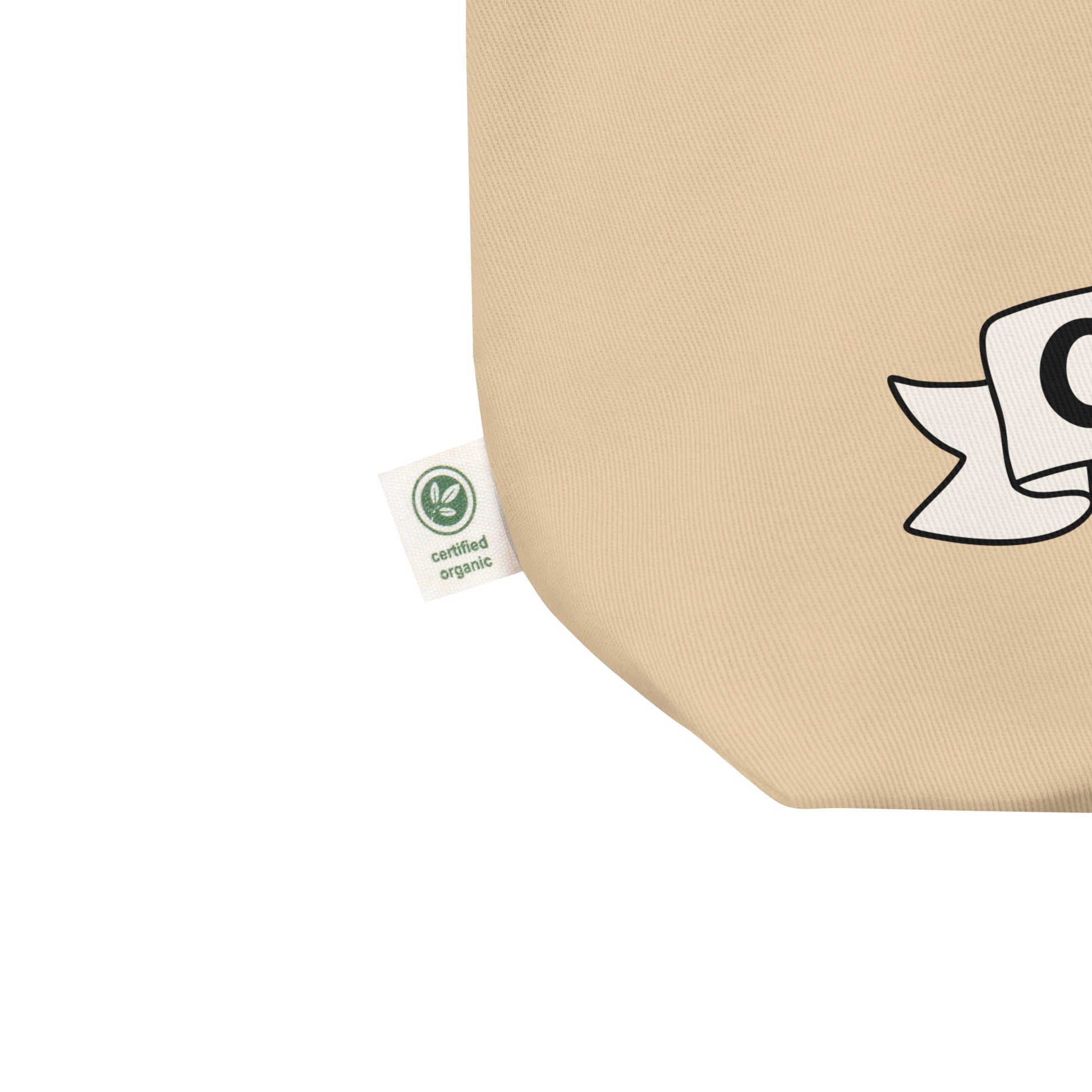 Gay-Ship UFO Eco Tote Bag by Spinsterly Co in tan organic cotton with certified organic label