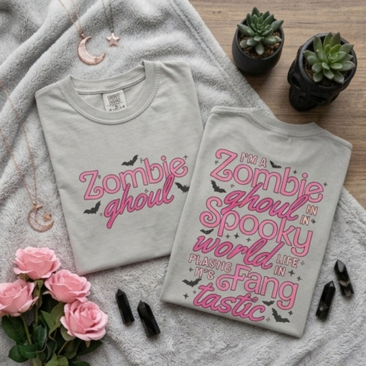 Zombie Ghoul Garment-Dyed Heavyweight T-Shirt | Halloween Spooky Season Tee | Spinsterly Co - Spinsterly Co