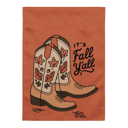 It's Fall Y'all — Cowboy Boots Autumn Garden Flag | Double-Sided Fall Outdoor Decor - Spinsterly Co