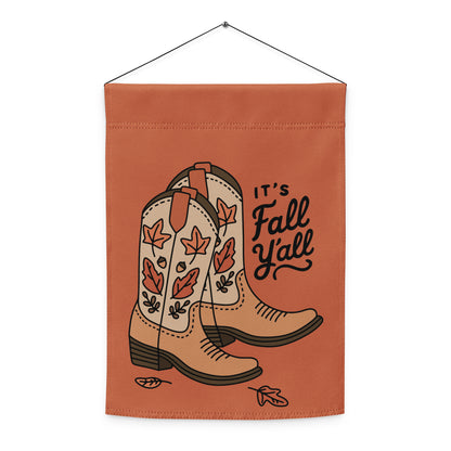 It's Fall Y'all — Cowboy Boots Autumn Garden Flag | Double-Sided Fall Outdoor Decor - Spinsterly Co