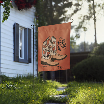 It's Fall Y'all — Cowboy Boots Autumn Garden Flag | Double-Sided Fall Outdoor Decor - Spinsterly Co