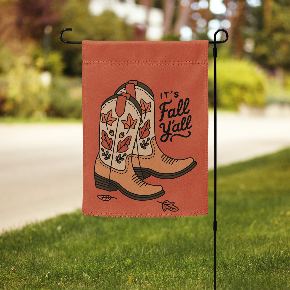 It's Fall Y'all — Cowboy Boots Autumn Garden Flag | Double-Sided Fall Outdoor Decor - Spinsterly Co