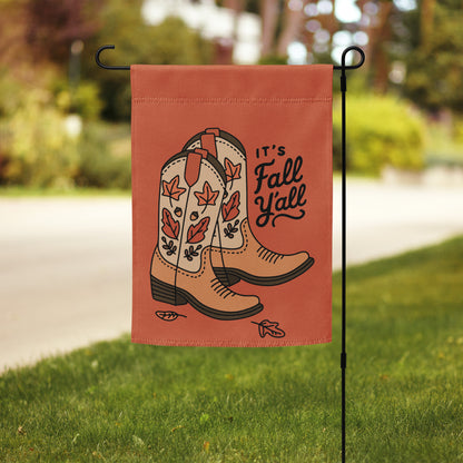 It's Fall Y'all — Cowboy Boots Autumn Garden Flag | Double-Sided Fall Outdoor Decor - Spinsterly Co