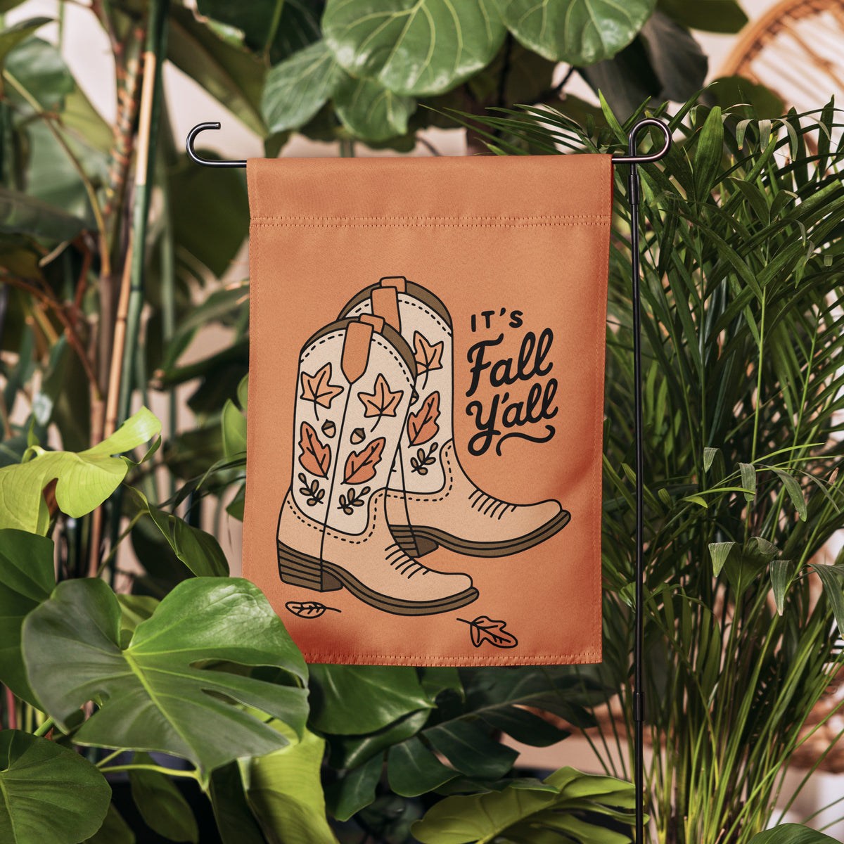 It's Fall Y'all — Cowboy Boots Autumn Garden Flag | Double-Sided Fall Outdoor Decor - Spinsterly Co