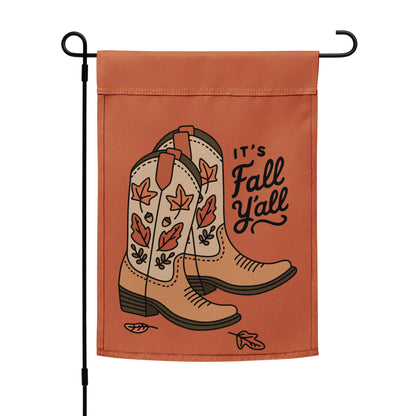 It's Fall Y'all — Cowboy Boots Autumn Garden Flag | Double-Sided Fall Outdoor Decor - Spinsterly Co