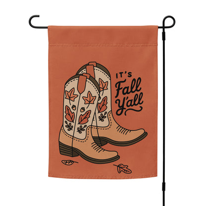 It's Fall Y'all — Cowboy Boots Autumn Garden Flag | Double-Sided Fall Outdoor Decor - Spinsterly Co