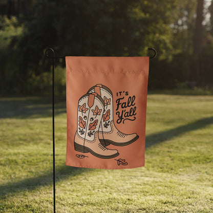 It's Fall Y'all — Cowboy Boots Autumn Garden Flag | Double-Sided Fall Outdoor Decor - Spinsterly Co