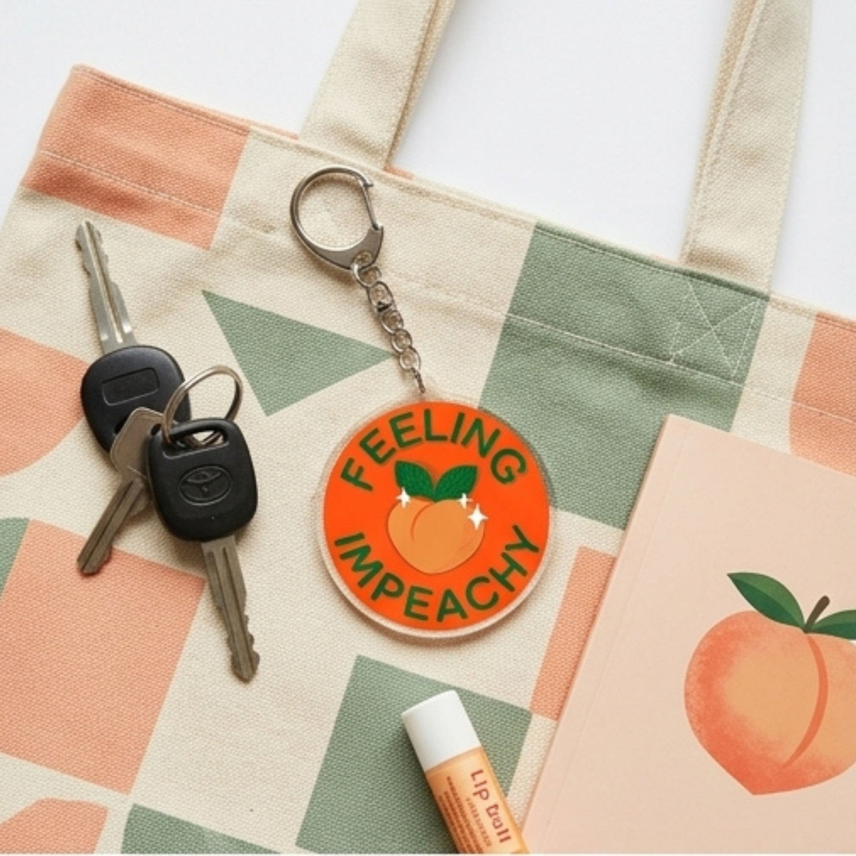 Feeling Impeachy Acrylic Keychain | Political Pun Gift - Spinsterly Co
