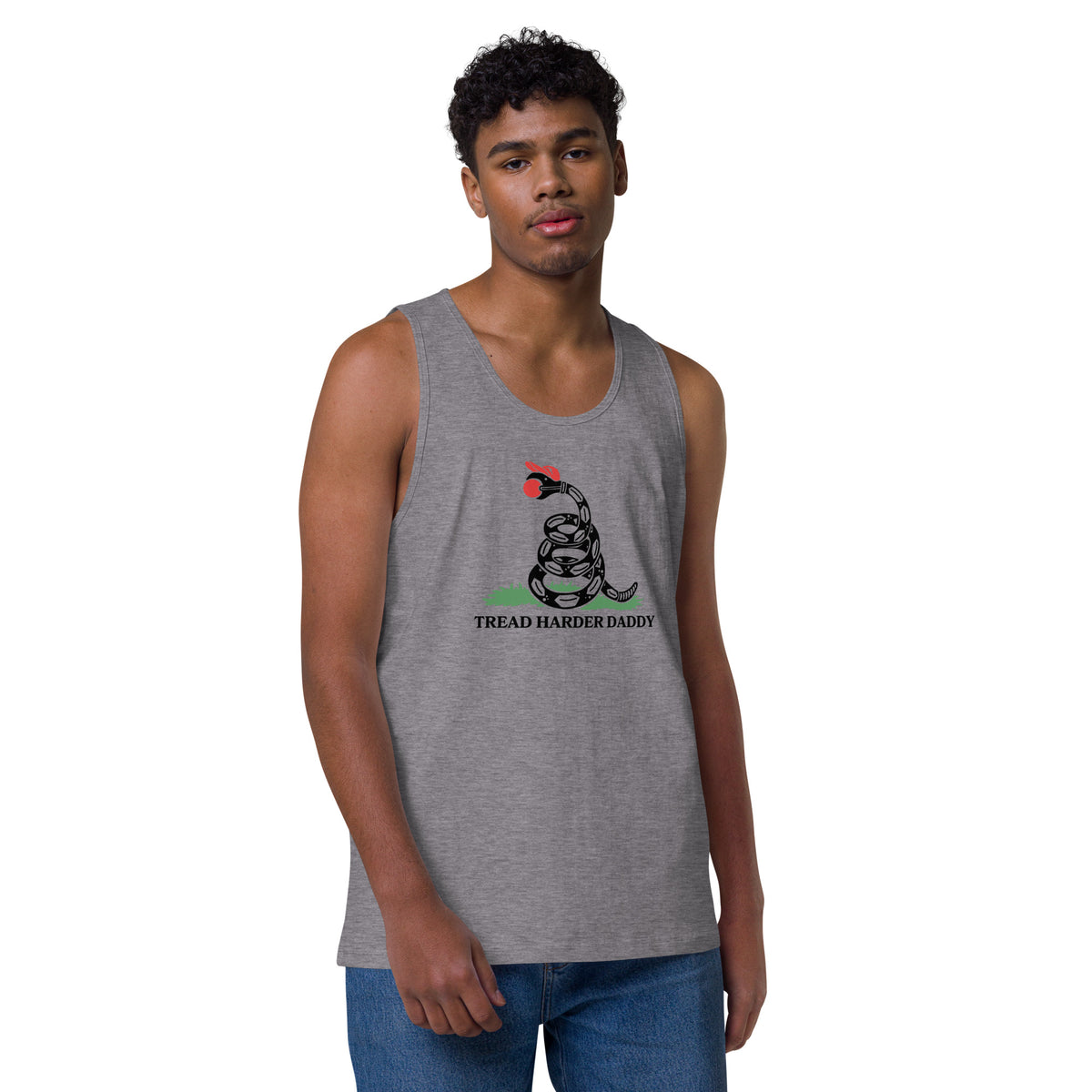 Tread Harder Daddy | Gadsden Snake Premium Men's Tank Top - Spinsterly Co