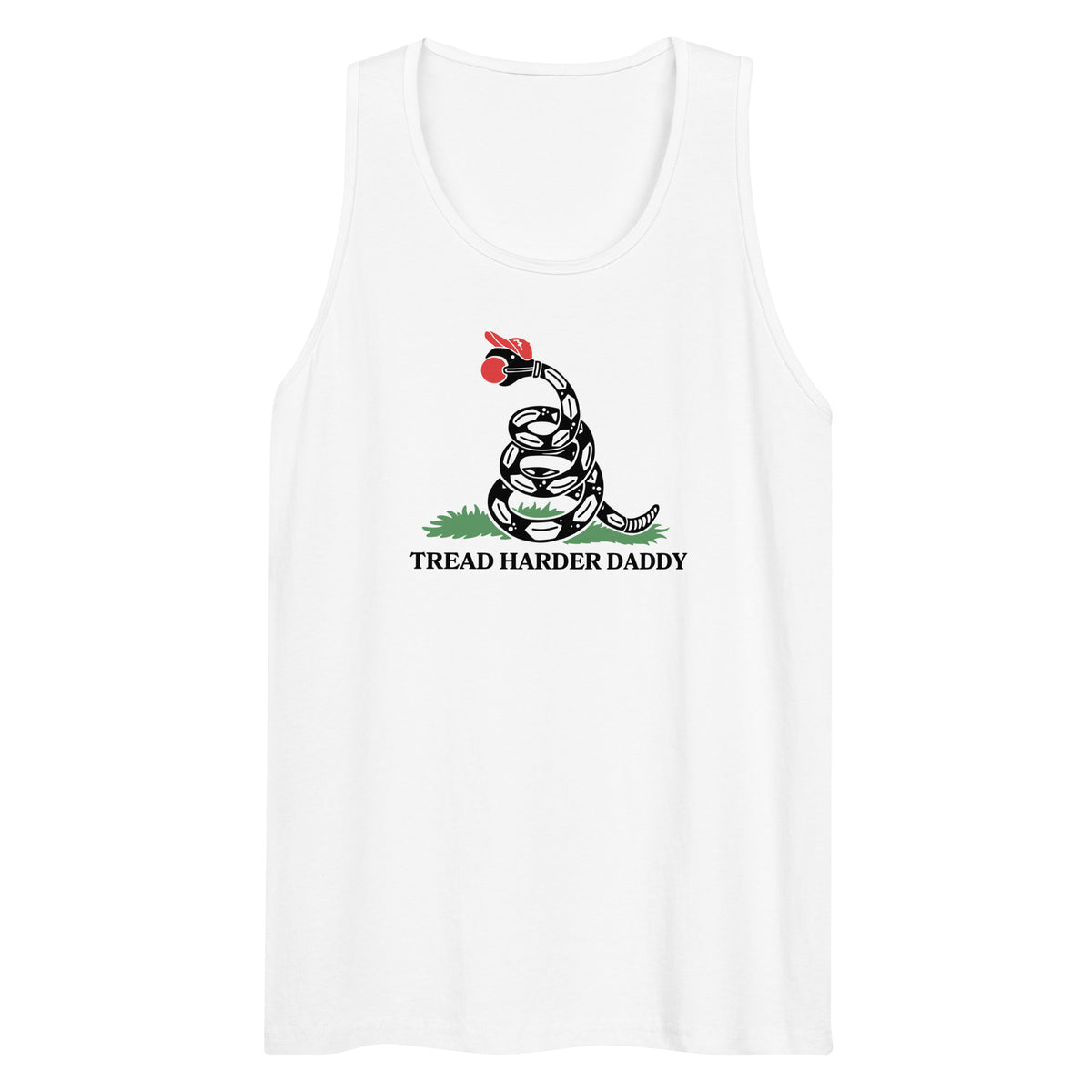 Tread Harder Daddy | Gadsden Snake Premium Men's Tank Top - Spinsterly Co