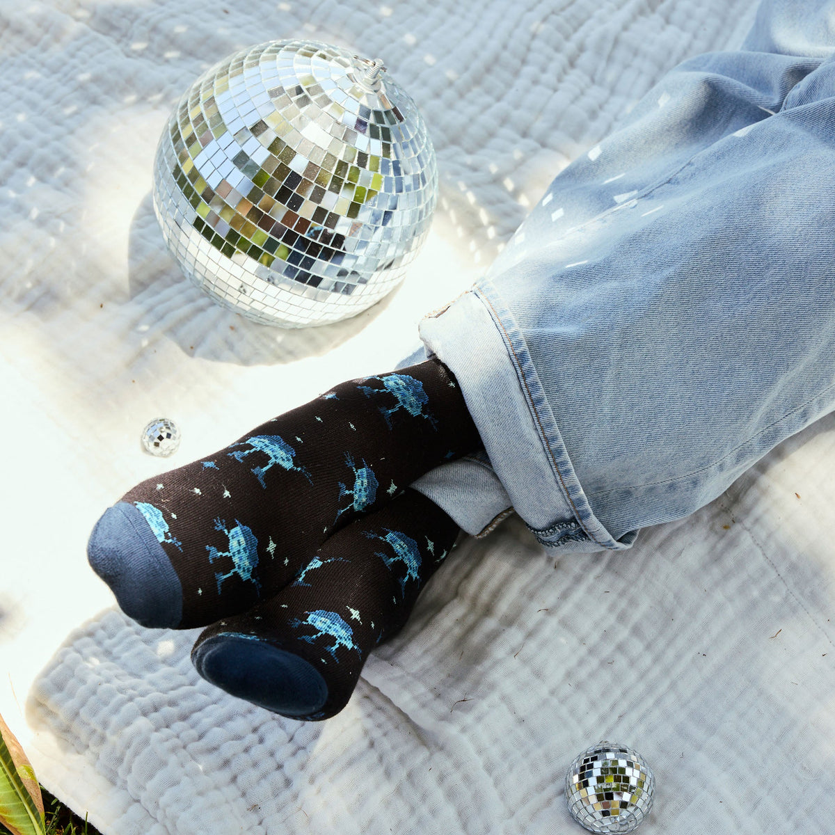 Socks that Save LGBTQ Lives — Disco Ball Crew Socks | LGBTQ+ Pride | Organic Cotton - Spinsterly Co