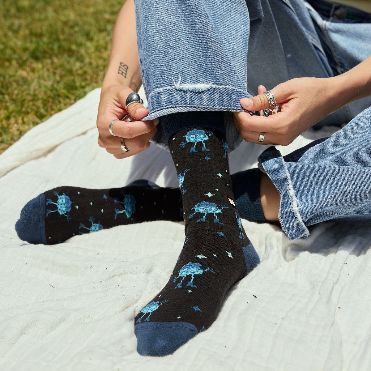 Socks that Save LGBTQ Lives — Disco Ball Crew Socks | LGBTQ+ Pride | Organic Cotton - Spinsterly Co