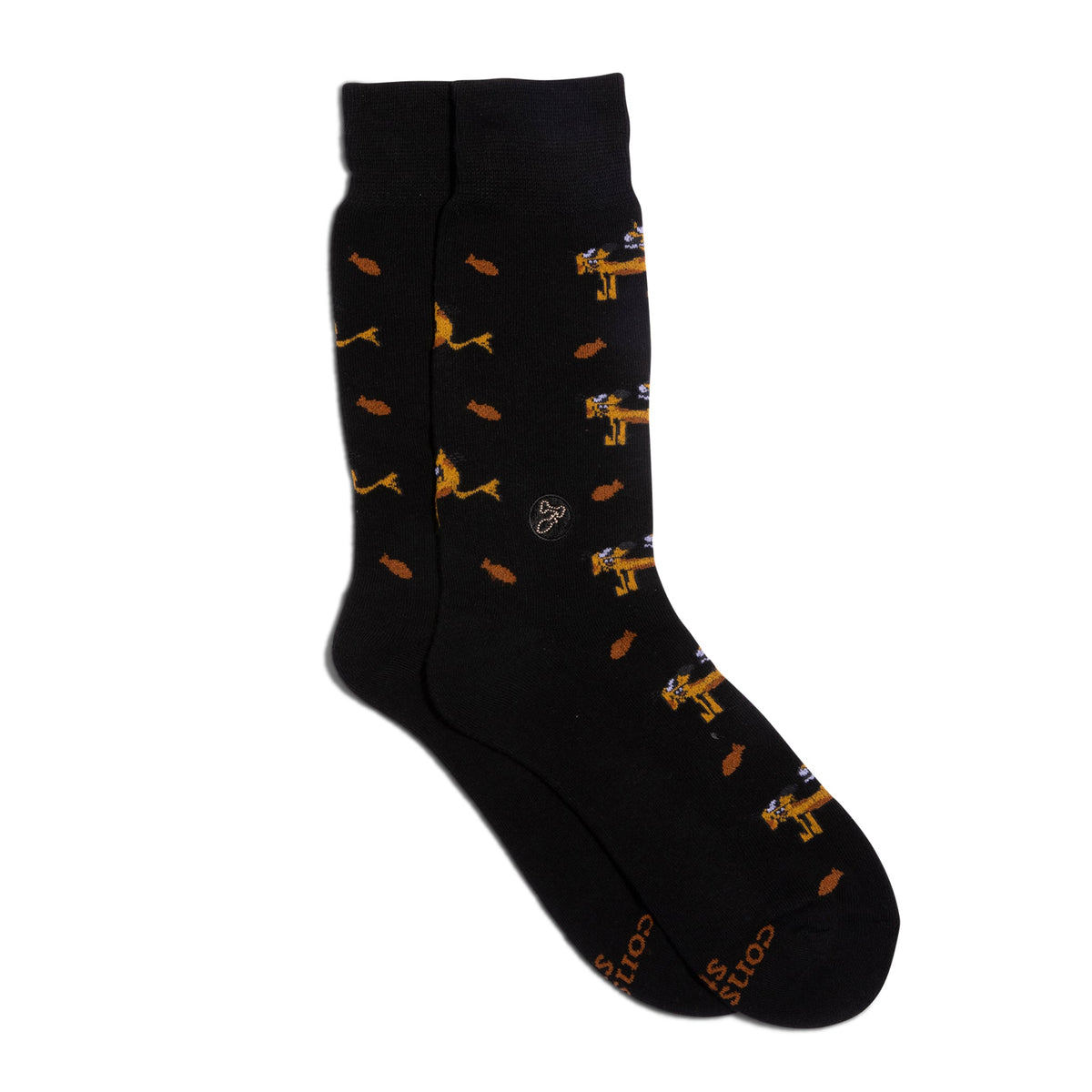 CatDog Socks that Save Cats and Dogs — Nickelodeon x Conscious Step | Black Crew Socks | Organic Cotton - Spinsterly Co