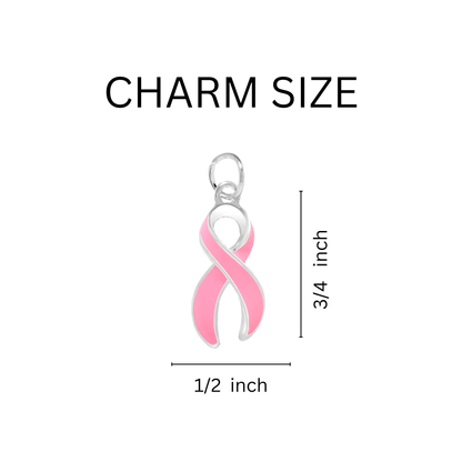 Pink Ribbon Charm | Sterling Silver Plated Breast Cancer Awareness Jewelry - Spinsterly Co