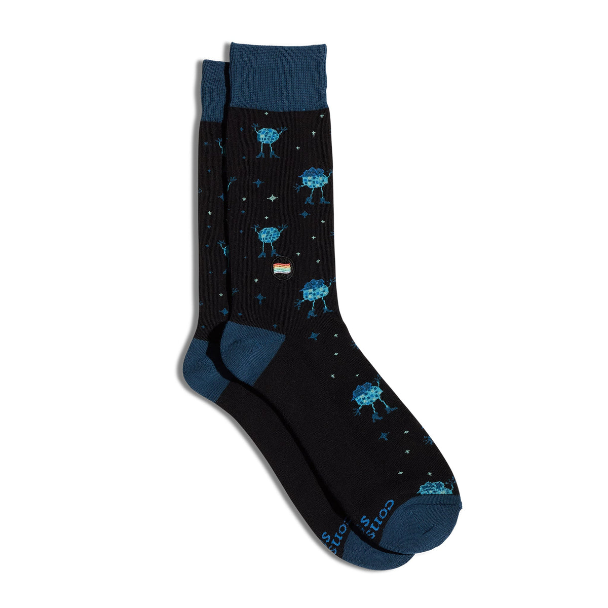 Socks that Save LGBTQ Lives — Disco Ball Crew Socks | LGBTQ+ Pride | Organic Cotton - Spinsterly Co