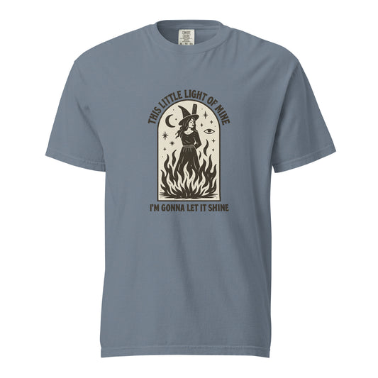 This Little Light of Mine Witch Graphic Tee | Feminist Witchy Statement Tee - Spinsterly Co
