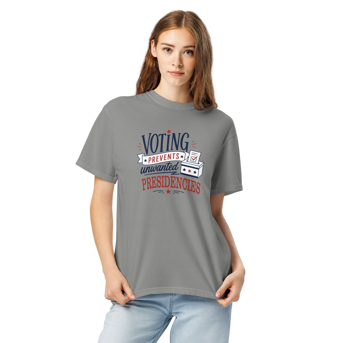 Voting Prevents Unwanted Presidencies T-Shirt | Political Graphic Tee | Spinsterly Co - Spinsterly Co