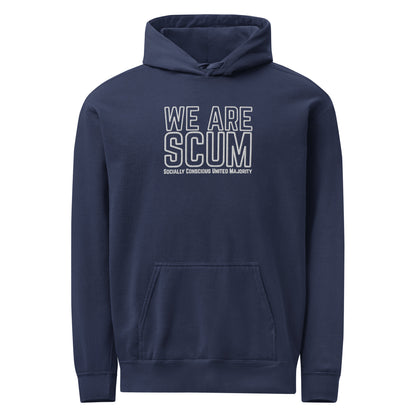 We Are SCUM Hoodie | Socially Conscious United Majority Embroidered Graphic Sweatshirt