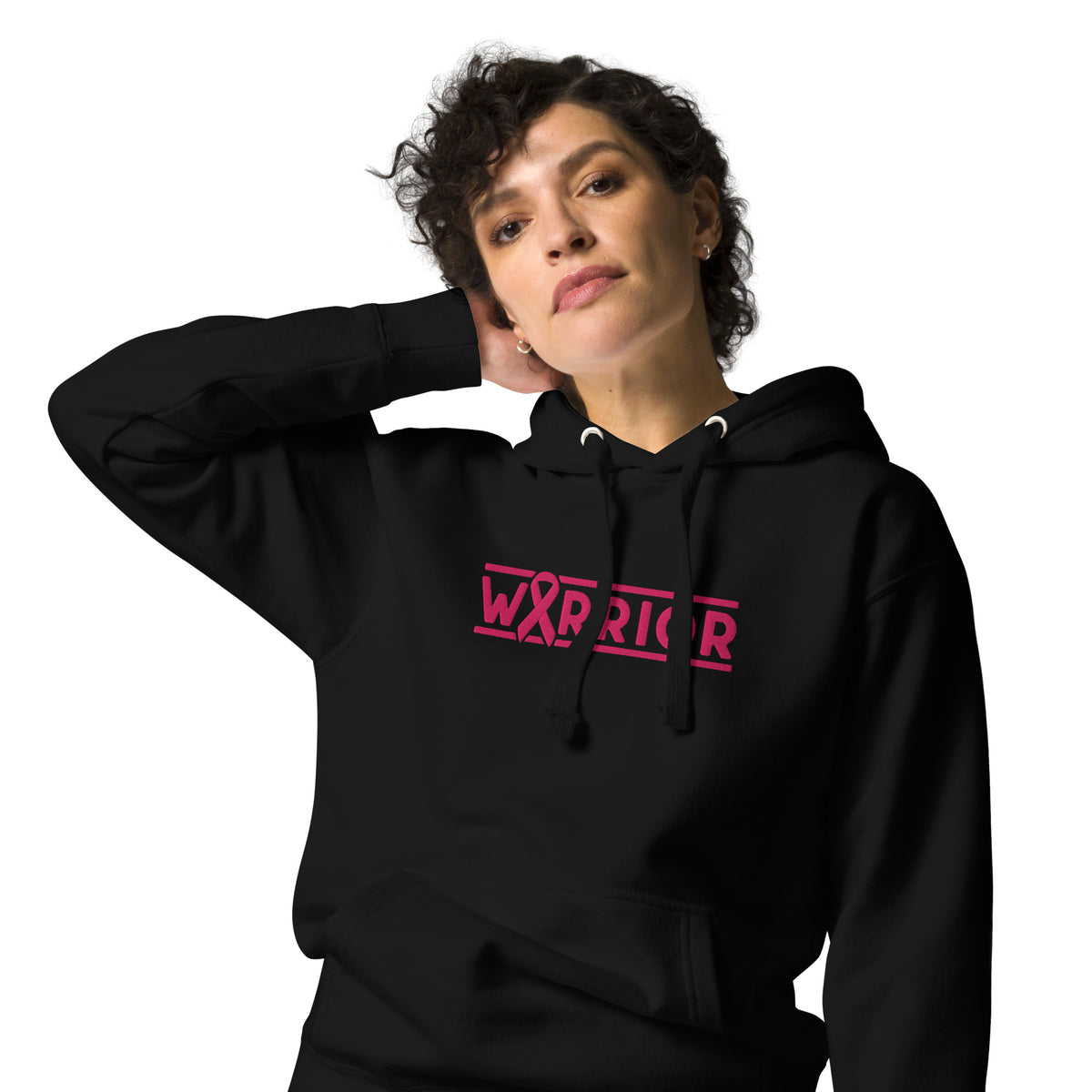 Warrior Breast Cancer Awareness Hoodie | Pink Ribbon Pullover | Spinsterly Co - Spinsterly Co