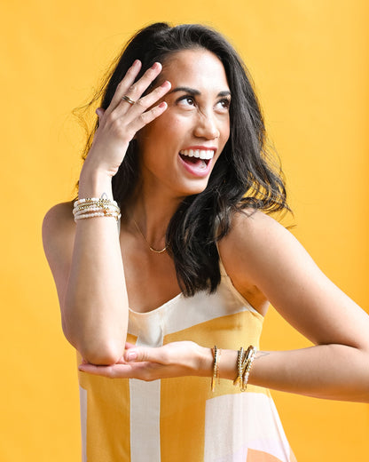 "Daughter" Morse Code Cuff Bracelet | 14K Gold Plated | Adjustable Patterned Cuff - Spinsterly Co