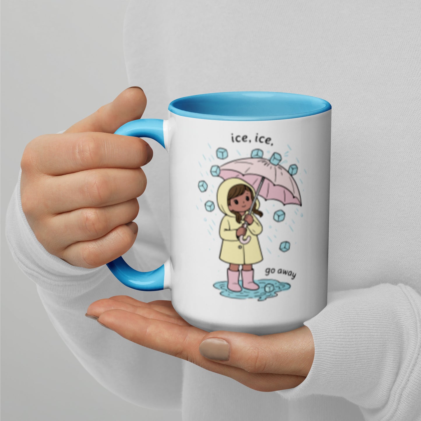 Ice Ice Go Away Mug Anti ICE Immigration Justice Mug Spinsterly Co ceramic coffee mug blue glossy two sided print