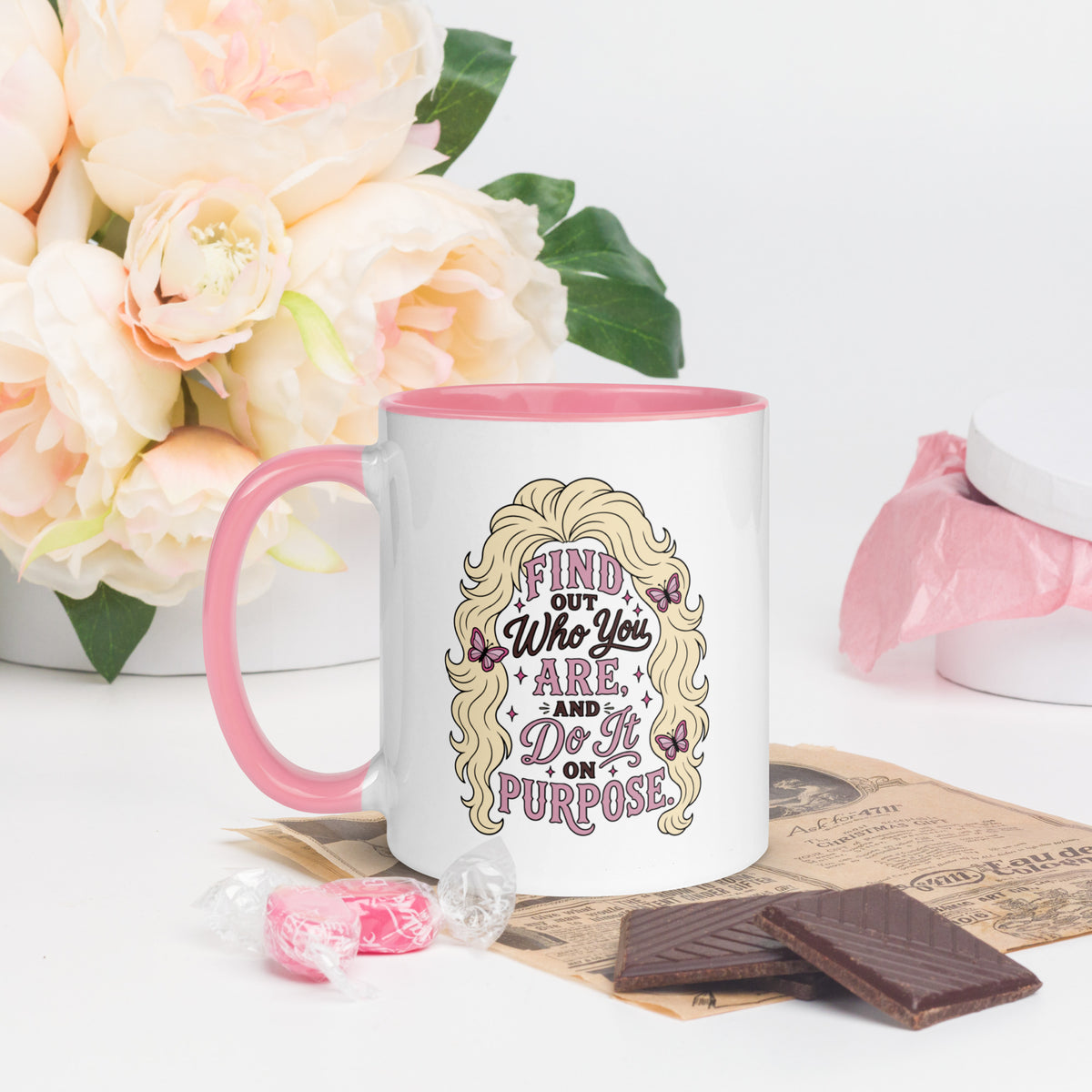 Find Out Who You Are and Do It On Purpose Mug | Dolly Parton Quote - Spinsterly Co
