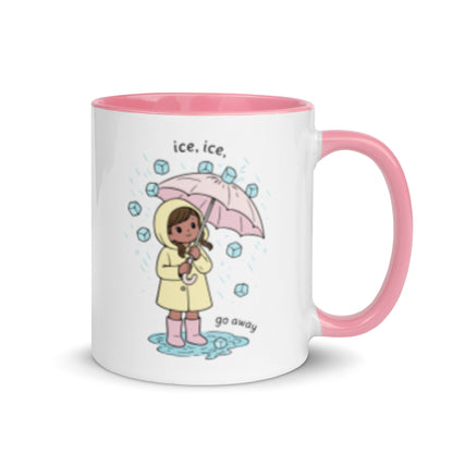 Ice Ice Go Away Mug Anti-ICE Immigration Justice Mug by Spinsterly Co pink interior glossy ceramic mug