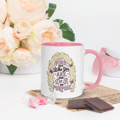 Find Out Who You Are and Do It On Purpose Mug | Dolly Parton Quote - Spinsterly Co