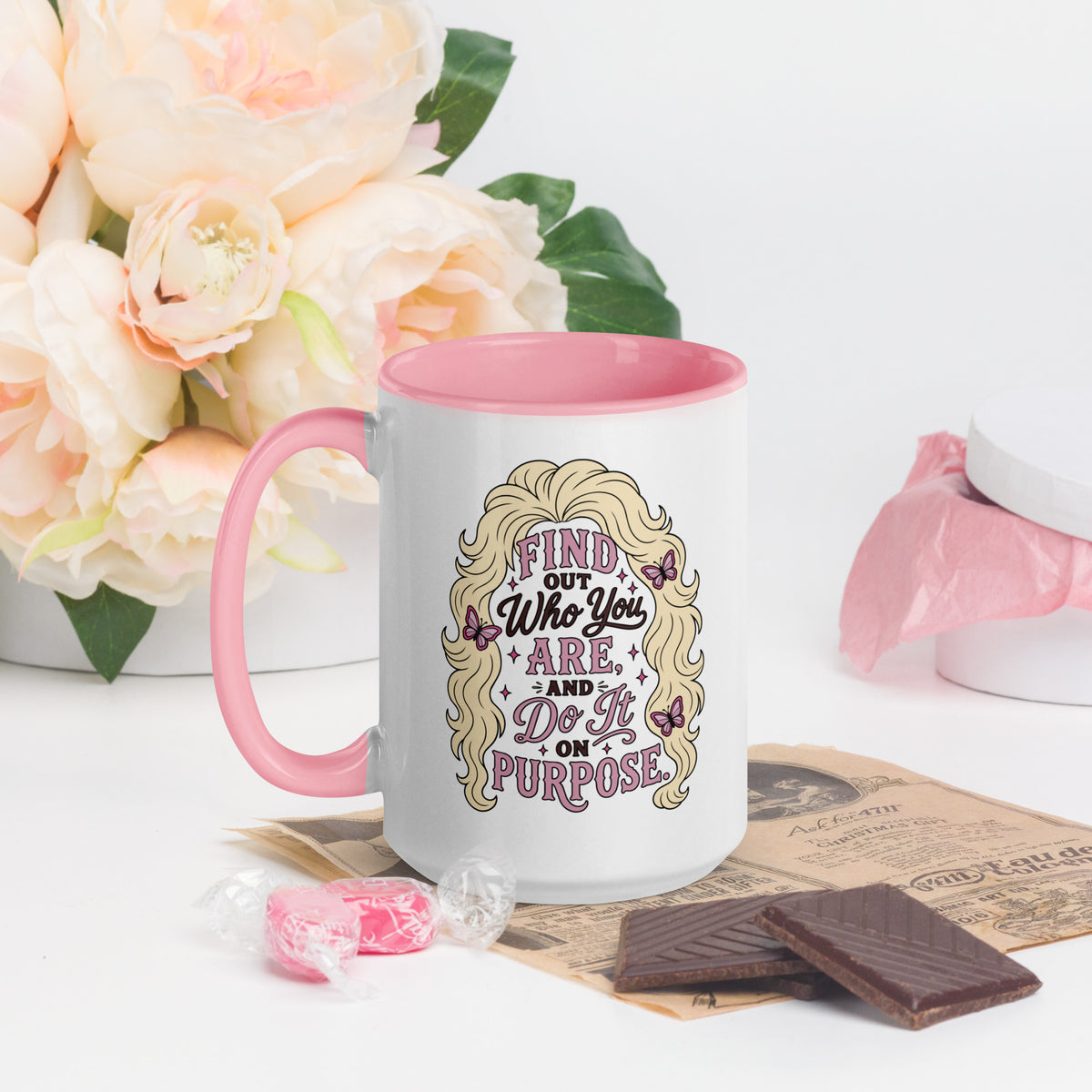 Find Out Who You Are and Do It On Purpose Mug | Dolly Parton Quote - Spinsterly Co