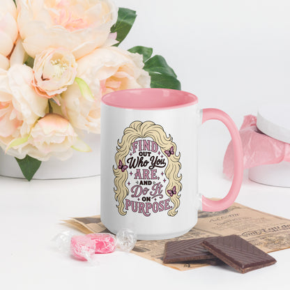 Find Out Who You Are and Do It On Purpose Mug | Dolly Parton Quote - Spinsterly Co