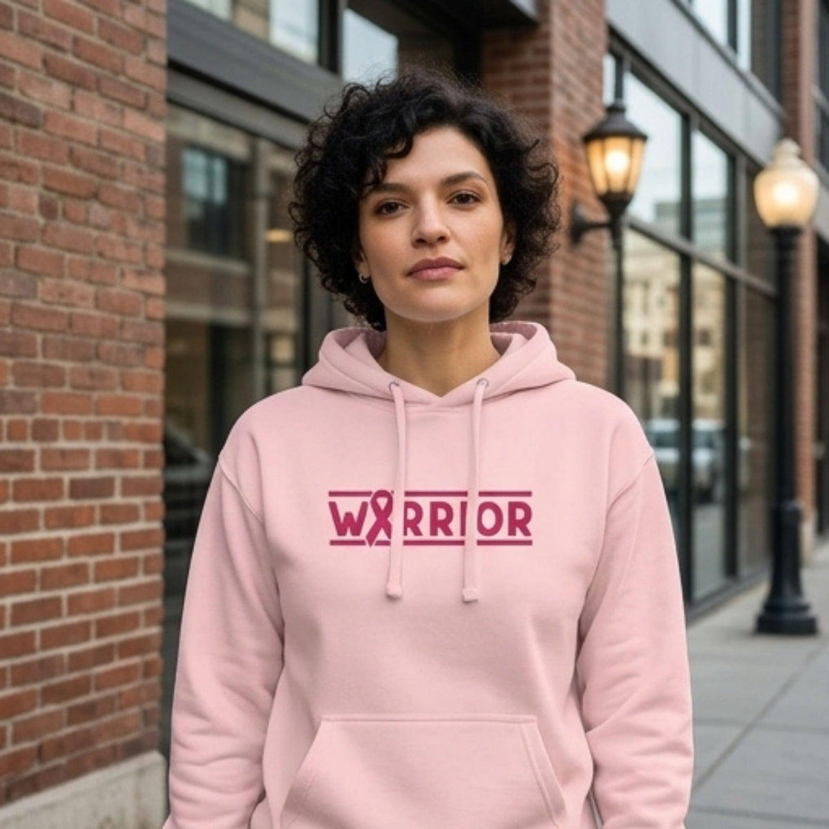 Warrior Breast Cancer Awareness Hoodie | Pink Ribbon Pullover | Spinsterly Co - Spinsterly Co