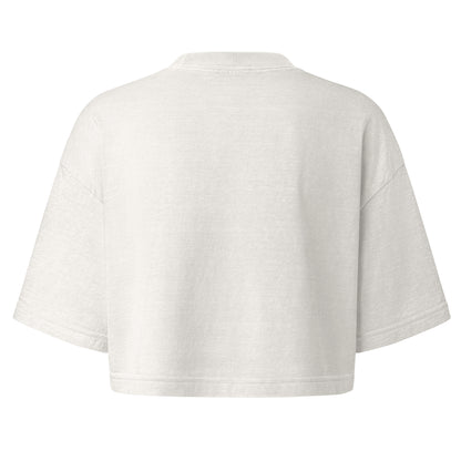 Husband Material — Picnic Basket Graphic Garment Dye Boxy Crop Tee - Spinsterly Co