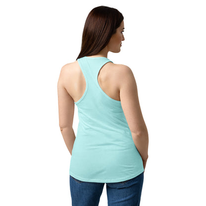 Curvy Girl Summer Racerback Tank Spinsterly Co women racerback tank top turquoise jersey fitted back scoop