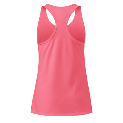 More Boys Kissing Racerback Tank Top by Spinsterly Co in Hot Pink with scoop neck and racerback cut