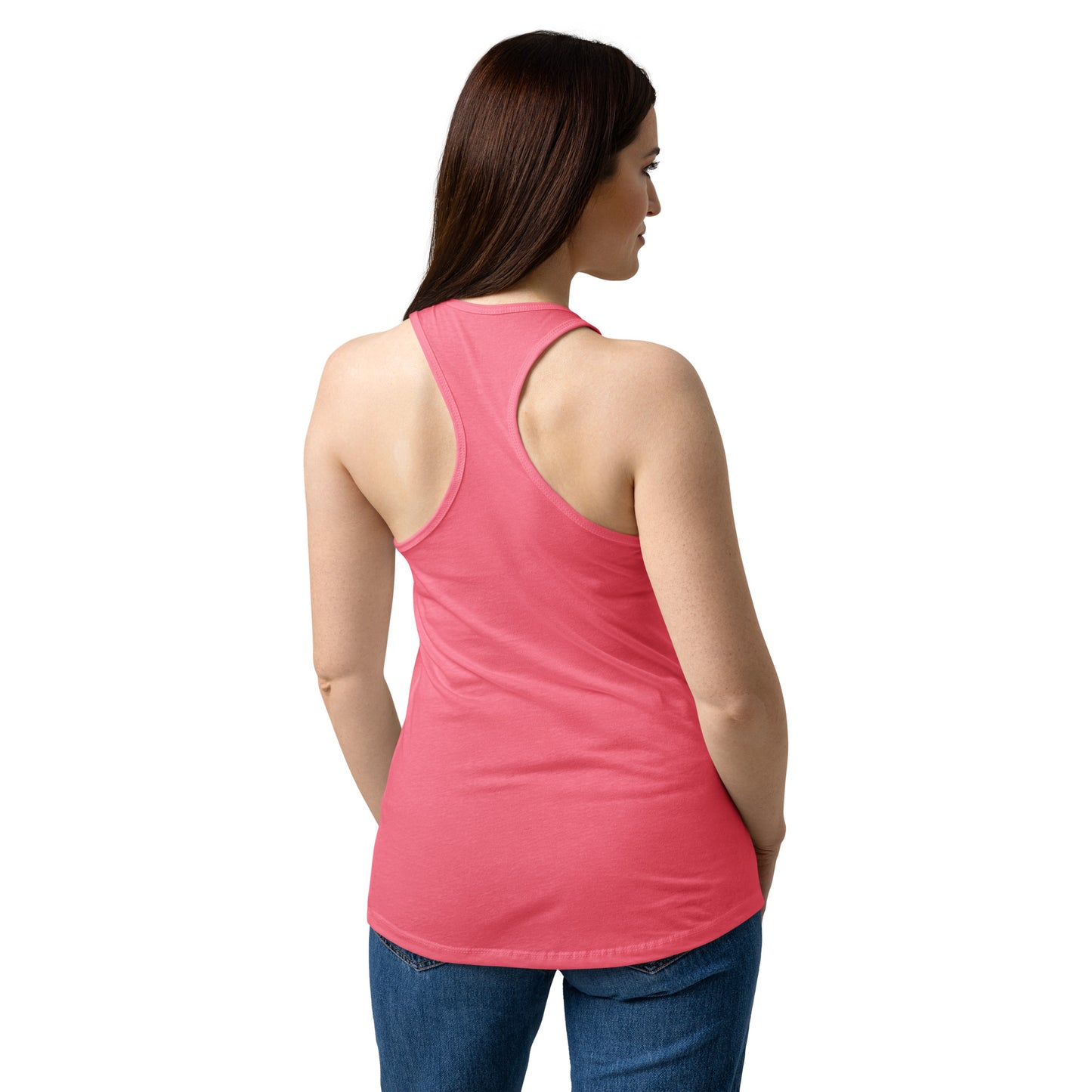 Curvy Girl Summer Racerback Tank Spinsterly Co hot pink jersey scoop neck fitted silhouette with soft stretch