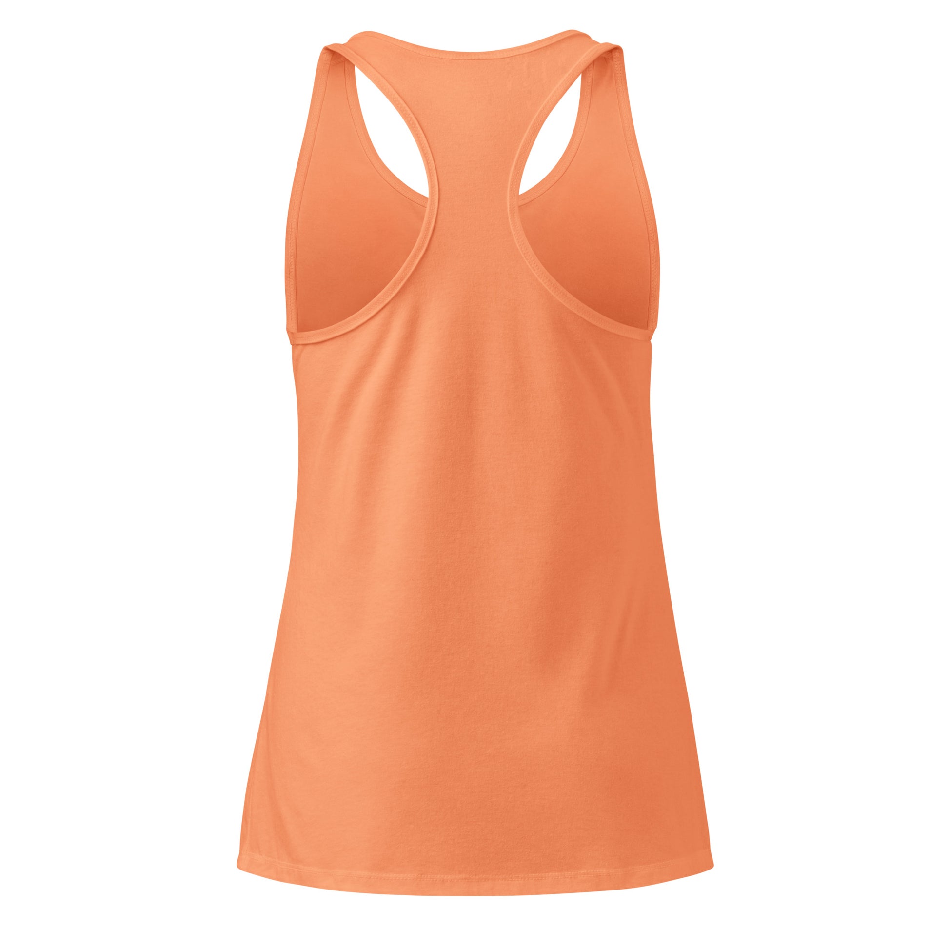 Let's Play Mermaids Racerback Tank Spinsterly Co ocean graphic tank in Cancun orange soft stretchy jersey