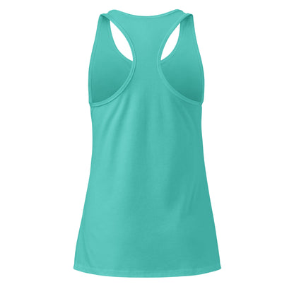 Let's Play Mermaids Racerback Tank Ocean Graphic Summer Tank Top Spinsterly Co racerback tank in Tahiti Blue jersey
