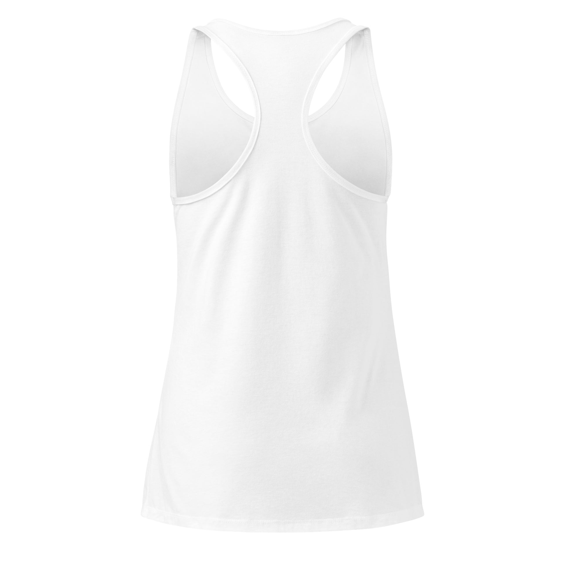 Let's Play Mermaids Racerback Tank Ocean Graphic Summer Tank Top by Spinsterly Co in white soft jersey fabric